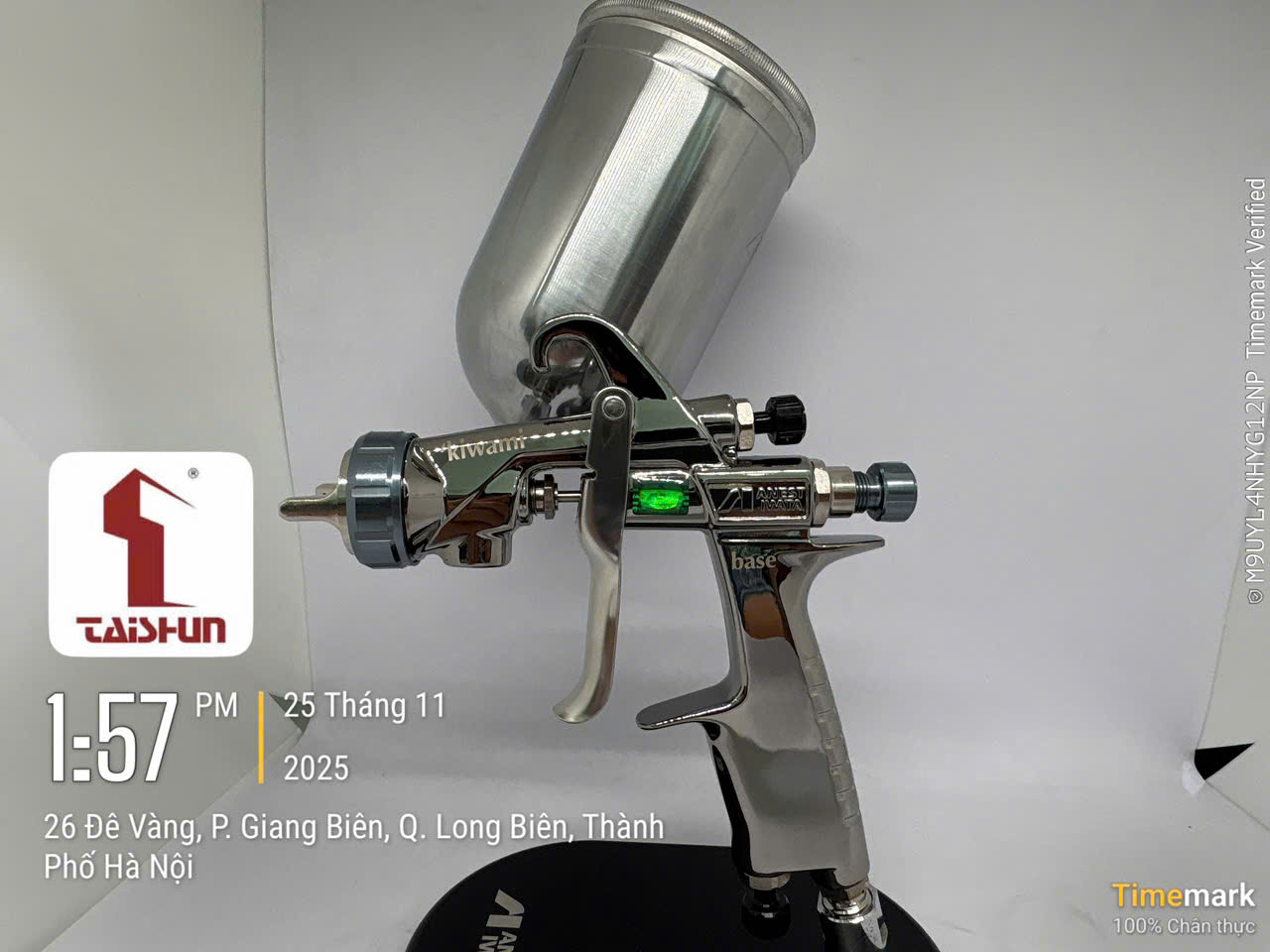 Súng phun Kiwami1 chuyên dụng phun sơn ô tô cốc ngang